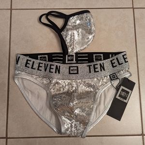 TenEleven Silver Sequined Briefs